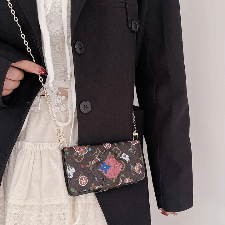 ルイヴィトン iphone17 17 pro max ケース 手帳型 手提げ ストラップ付き ミニバッグ 女性向け iphone16 16pro 携帯ケース 折りたたみ 手帳 小銭入れ モノグラム レザー