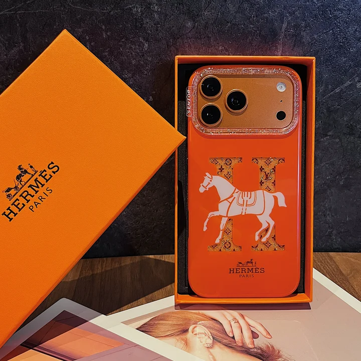 Hermes iphone17ケース オレンジ