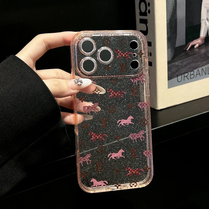 vuitton 風 iphone17 グリッタースマホケース