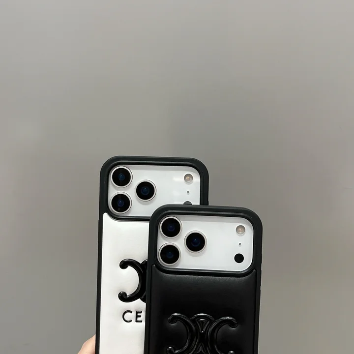 celine iphone17ケース 黒 白