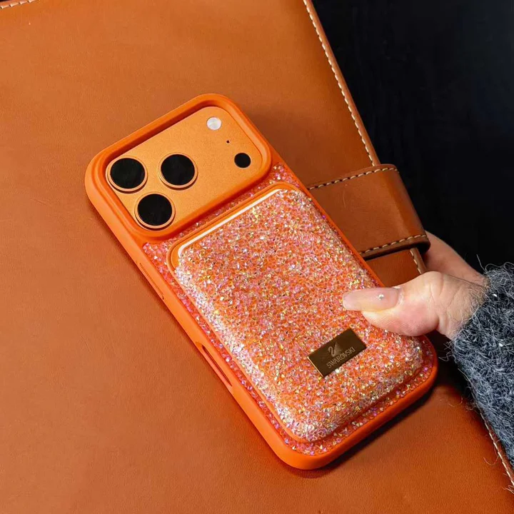 スワロフスキーiphone17 proカードケース magsafe対応