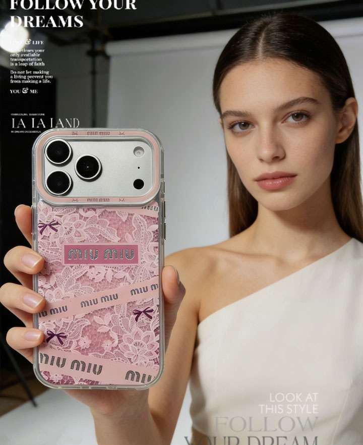 ミュウミュウ iphone17 pro maxグリッターケース