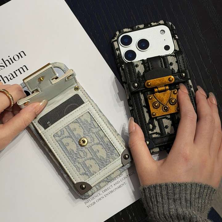 dior iphone17ケース 背面 カード収納