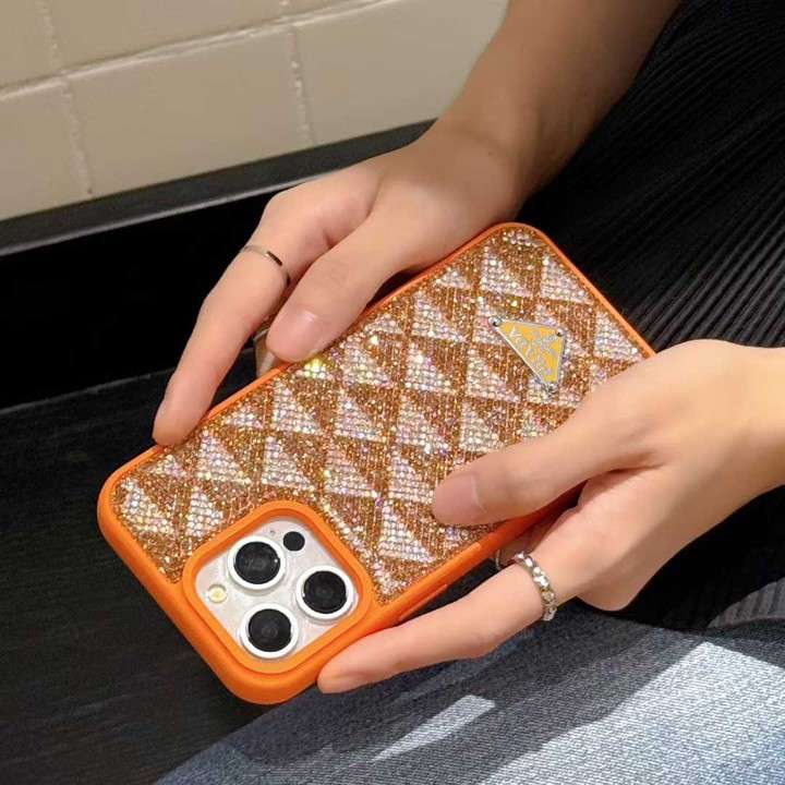 プラダ iphone17ケース ストーン装飾