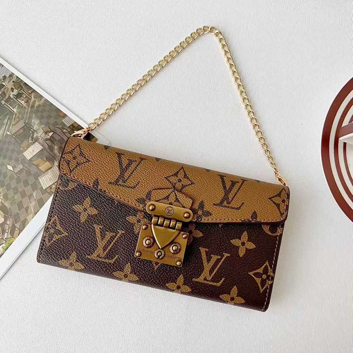 ヴィトン iphone17 pro手帳ケース 落下防止チェーン付き