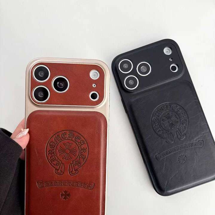 クロームハーツ iphone17レザーケース