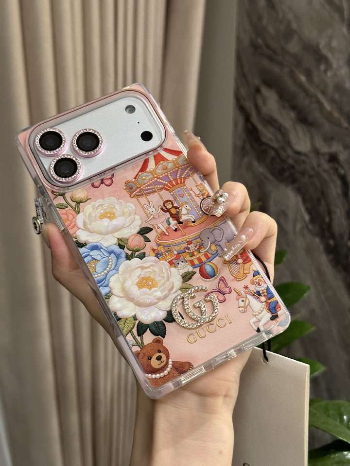 キラキラ GGロゴ iphone17ケース