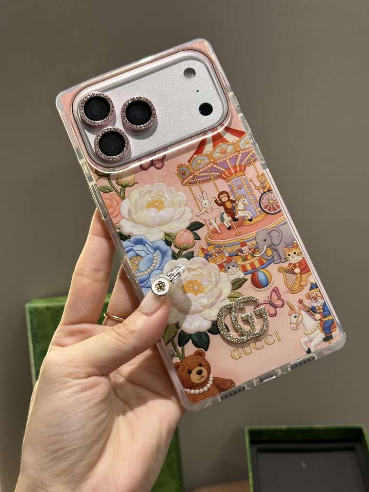 キラキラ GGロゴ iphone17ケース