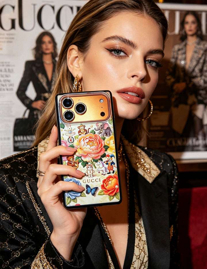 グッチ iphone17proケース 四角い