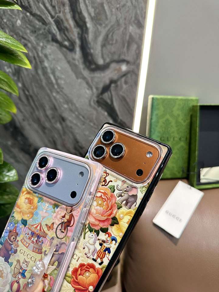 グッチ iphone17ケース 花 動物柄