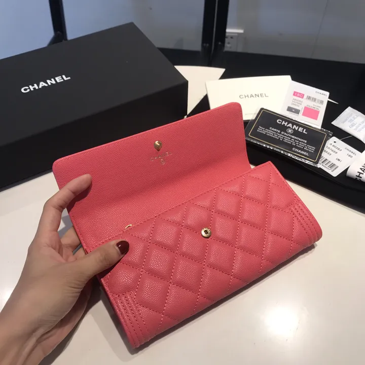 CHANEL ロング ウォレット ピンク