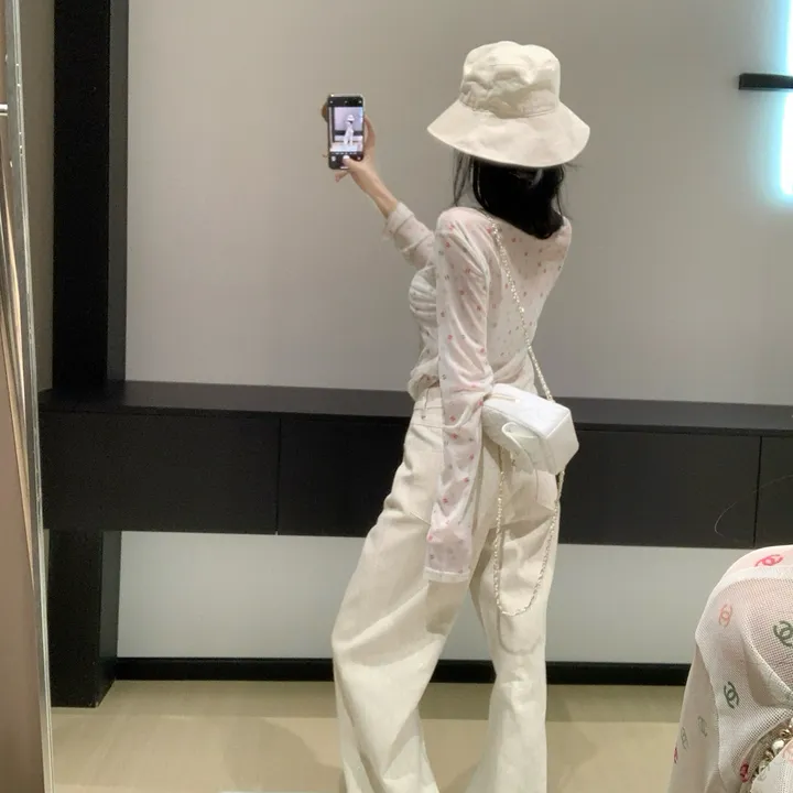 シャネル ロングtシャツ 透け感