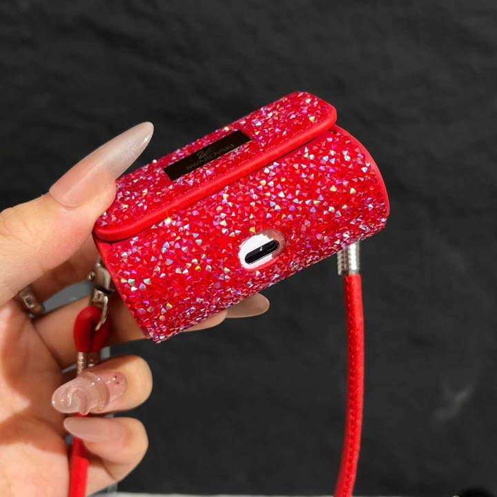 スワロフスキーairpods4ケース ショルダー ストラップ付き