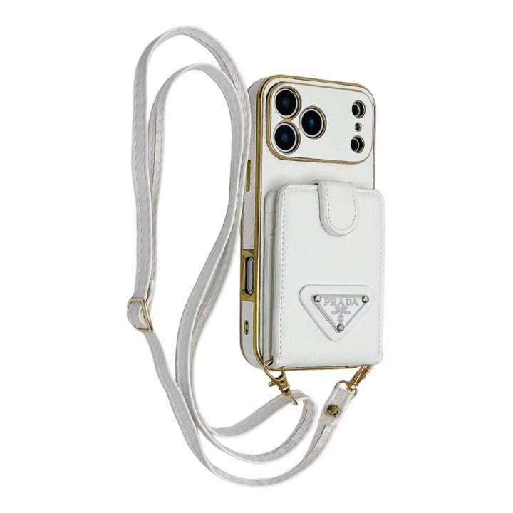 prada iphone17airケース 背面ポケット付き