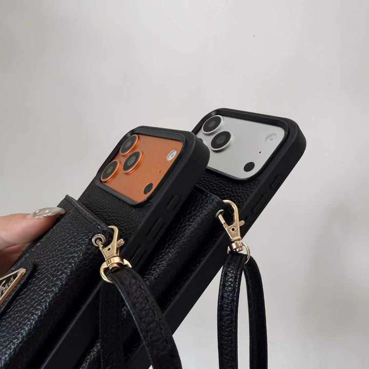 prada iphone17 斜めがけケース 黒 ブラック