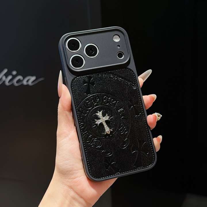 クロームハーツ iphone17ケース 十字架 チャーム