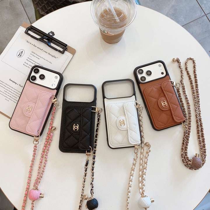シャネル iphone17ケースショルダー チェーン付き