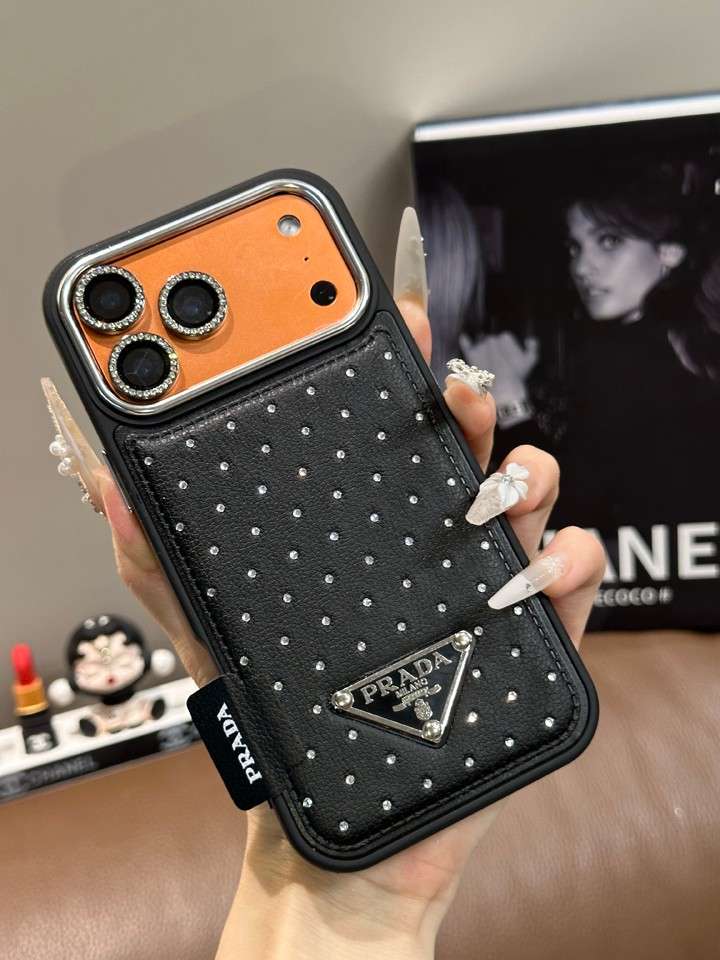 プラダ iphone17ケース ラインストーン フルカバー