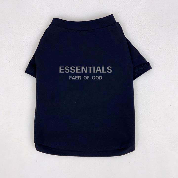 エッセンシャルズ 字母プリント犬用 Tシャツ