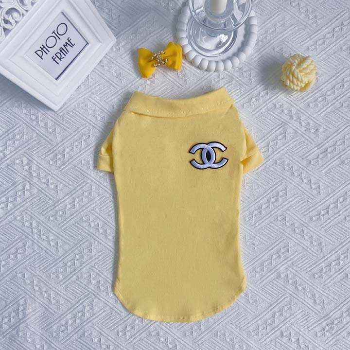 シャネル 中小型犬 猫と犬 tシャツ