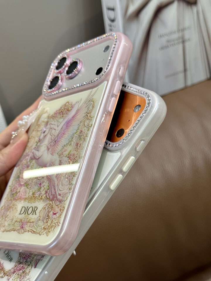 キラキラ レンズ保護 dior iphone17ケース