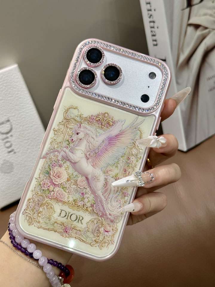 キラキラ レンズ保護 dior iphone17ケース