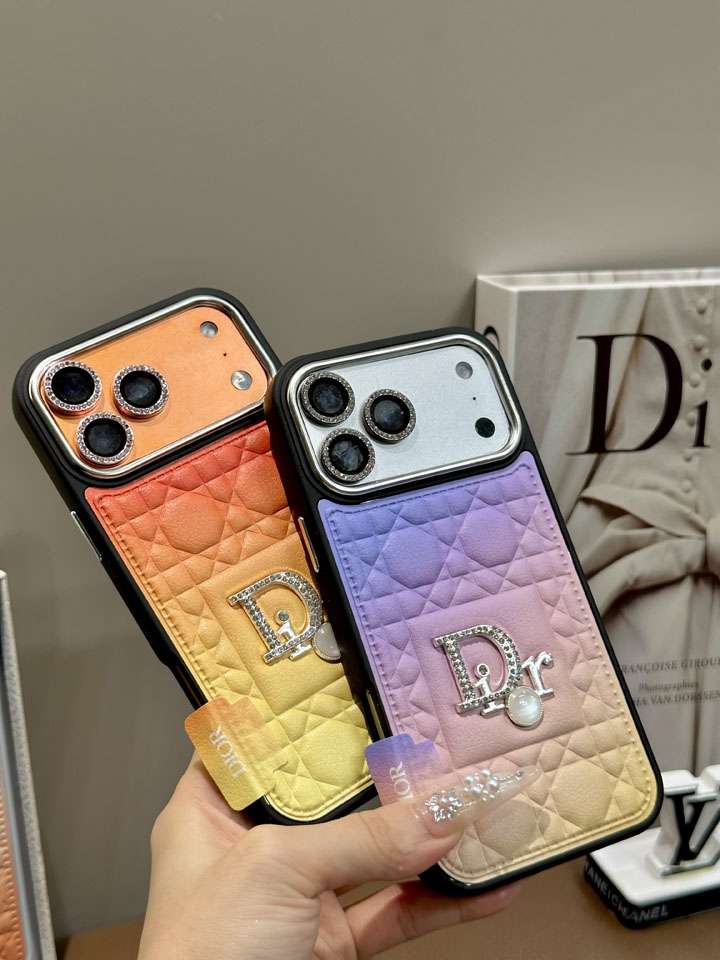  Dior iPhone18pro ラインストーン付き スマホケース