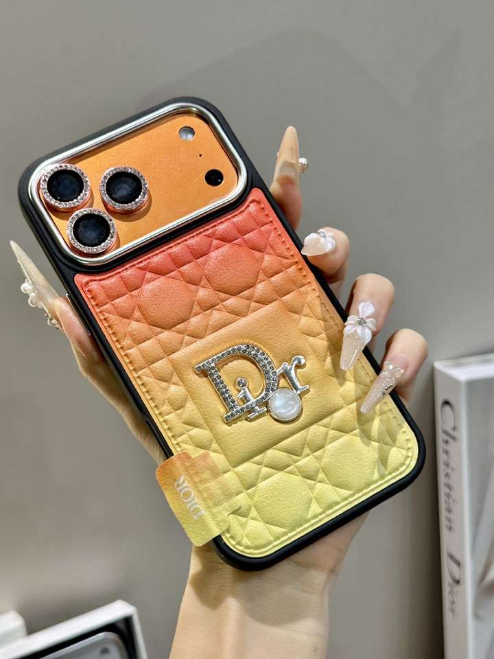 ディオール iphone18pro携帯ケース ラインストーン付き
