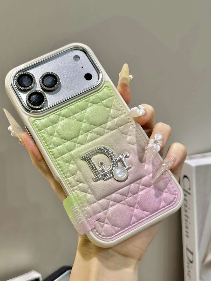 ディオールiphone18proレザーケース