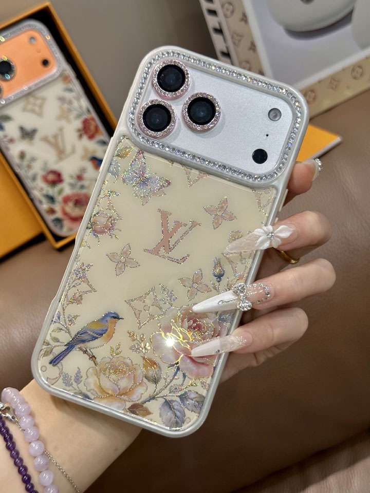 ヴィトン iphone18proamxケース ラインストーン付き