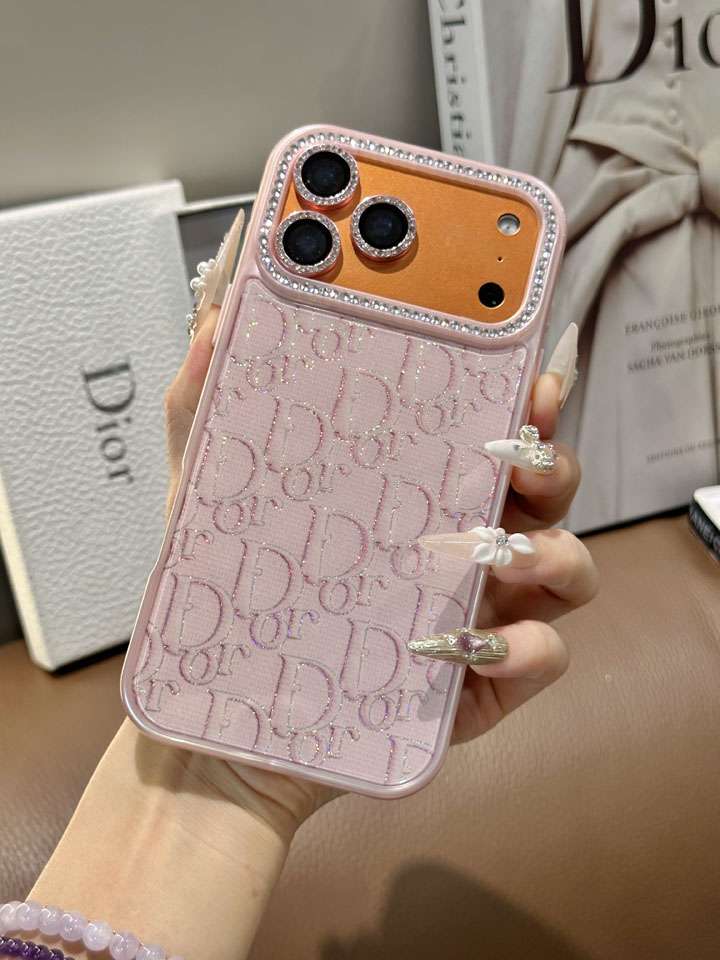 シャネル iPhone17proカバー ラインストーン付き
