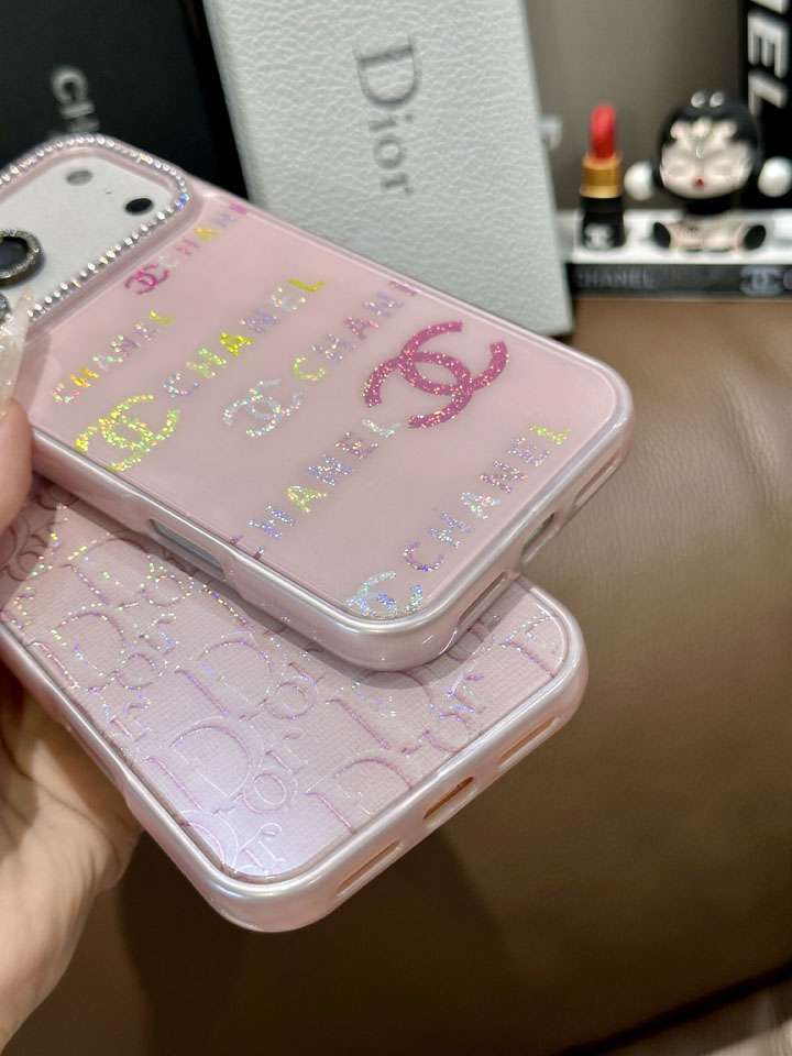 シャネル iPhone17proカバー ラインストーン付き
