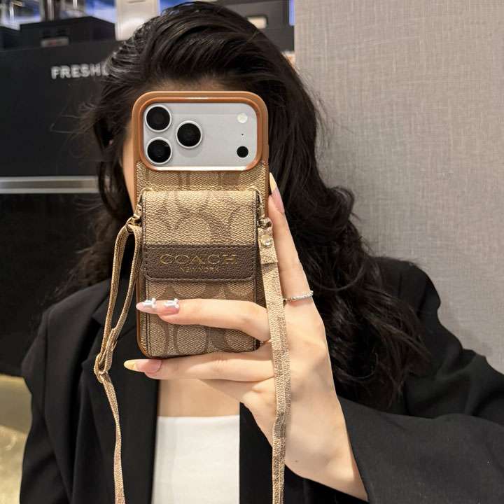 コーチiphone18promaxショルダーケース