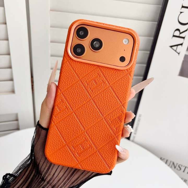 エルメス iphone18proケース エンボスレザー