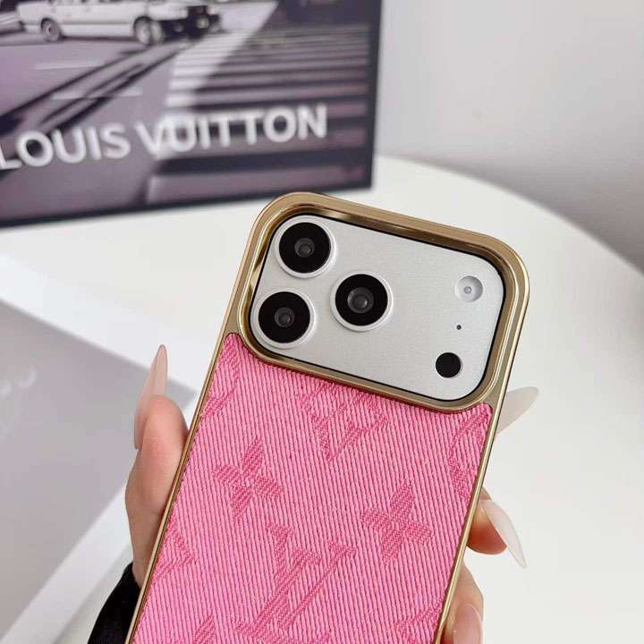 ヴィトン iphone18promax 携帯ケース 金属調 フレーム