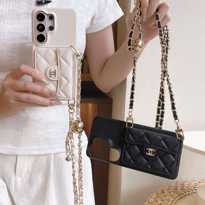 シャネル galaxy s26plusケース マトラッセ レザー