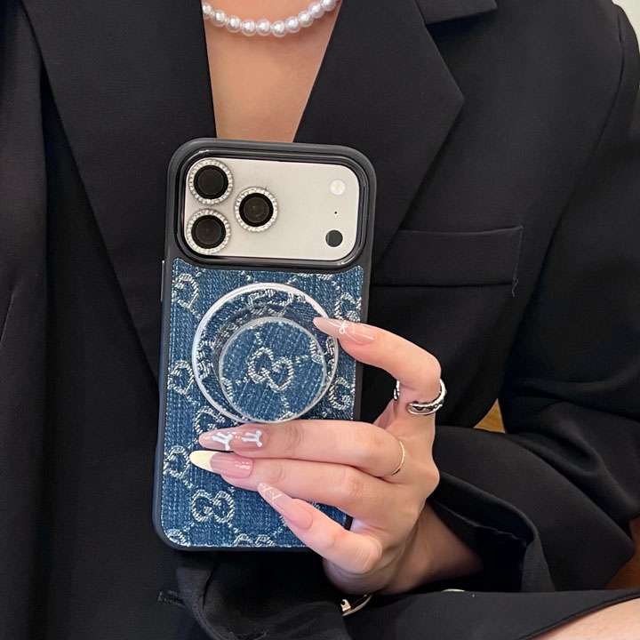 グッチ iphone18promaxケース スマホ グリップスタンド