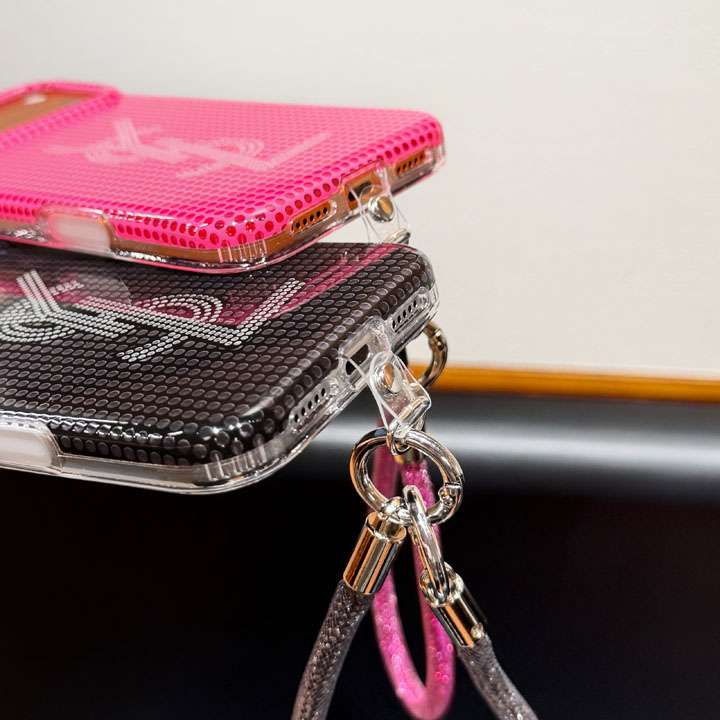 女性愛用 ysl iphone18promax ケース 手首ストラップ