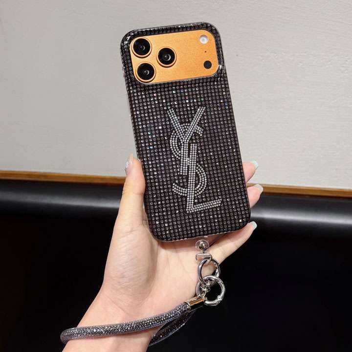ysl iphone18ケース 手首ストラップ 挟むだけ