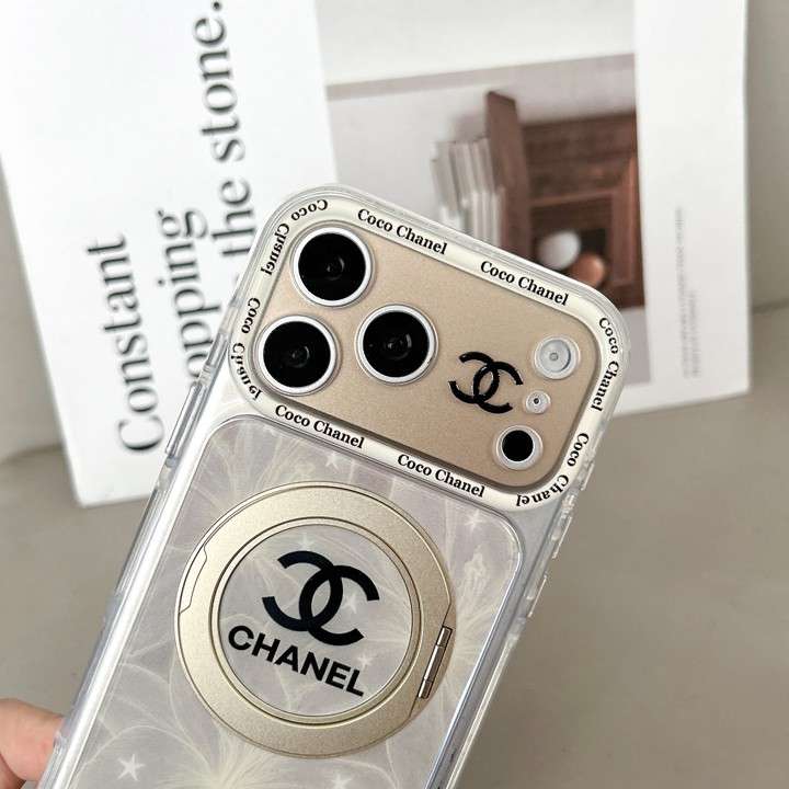 Chanel iphone18promaxケース スタンド 360°回転
