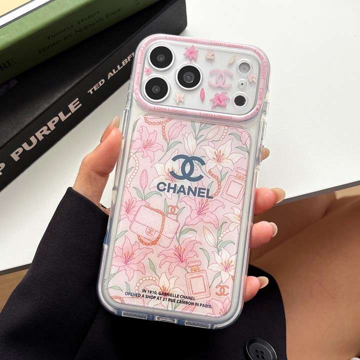 シャネル iphone18proケース フラワー