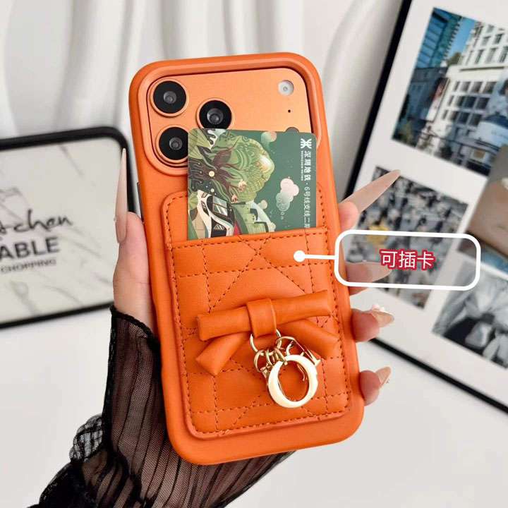 DIOR iphone18proケース レザー 背面 収納