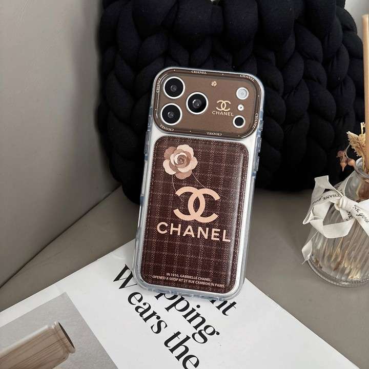 シャネル iphone18proケース ブラウン系