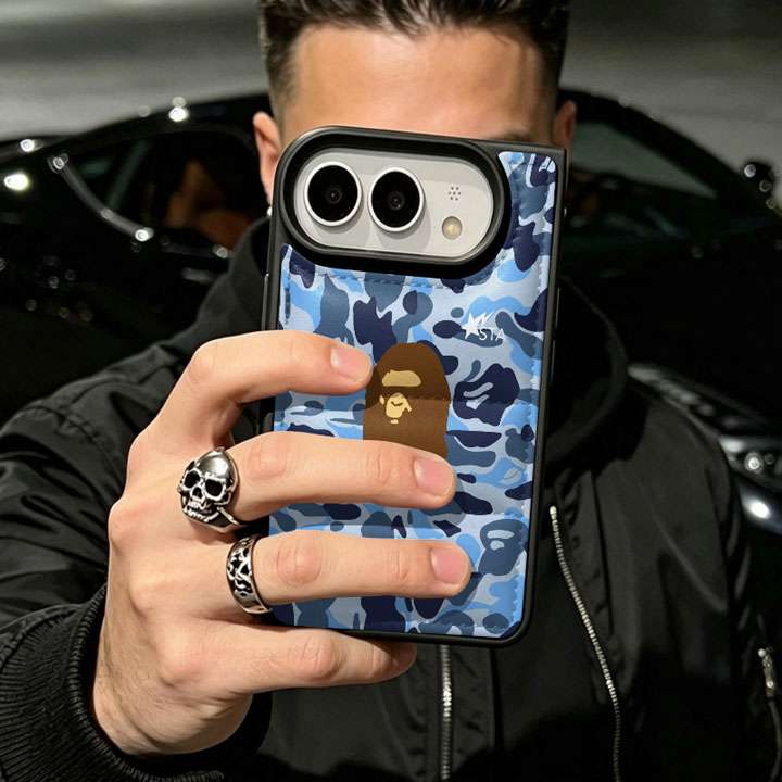 A BATHING APE iphone duoケース 猿の顔を