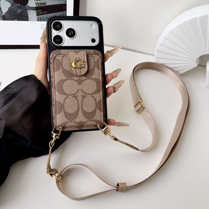 COACH iphone18proケース 斜めがけ かわいい