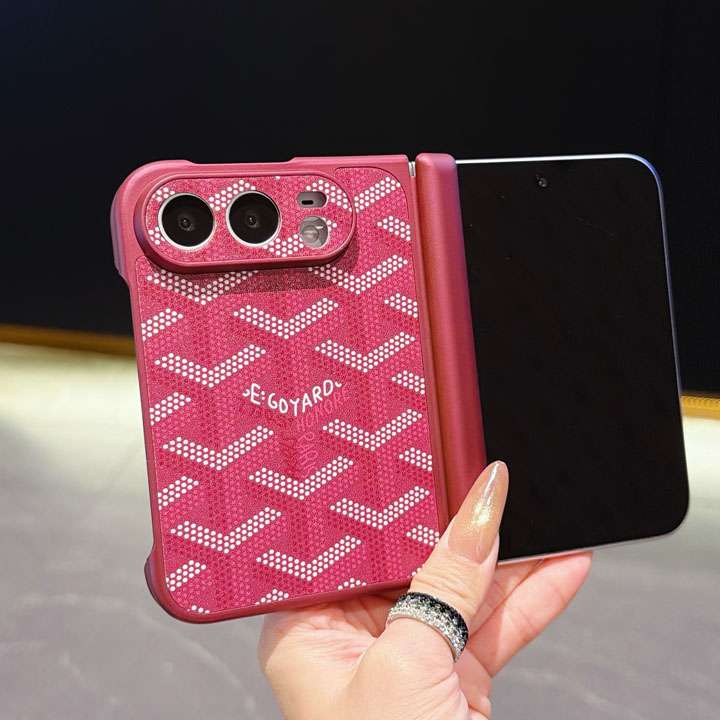 ゴヤールディン iphone duoケース フチ高設計 レンズ保護