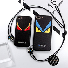 フェンディ ネックストラップ付き 人気iphone8ケース