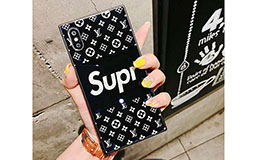 シュプリーム iPhoneX Xsケース ガラス面