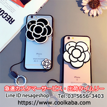 Iphonex携帯ケース シャネル風 椿カメリア Iphone7s保護カバー ソフト Iphone8ケース ツバキ花 Chanel