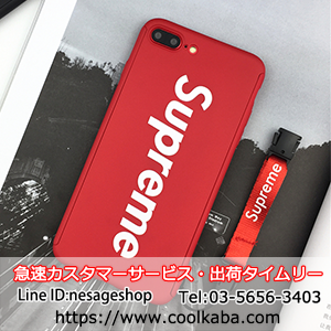 supreme iPhone8 plus ケース 赤スマホ/家電/カメラ
